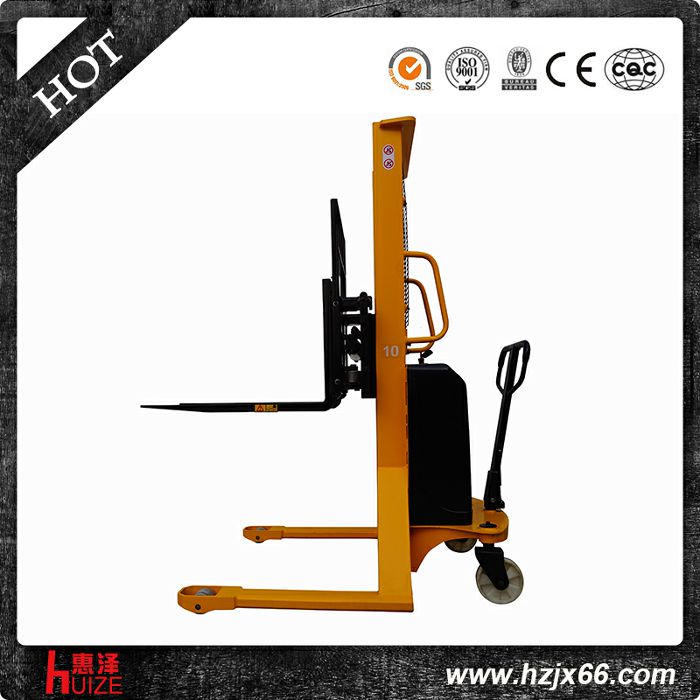 半電動堆高車(貨叉側移式)